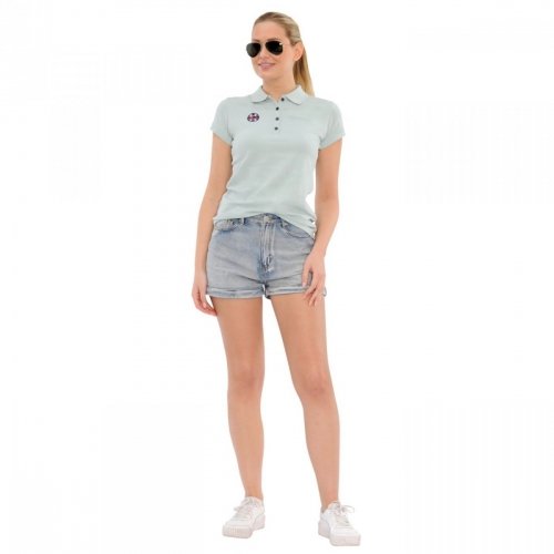 Koszulka damska EVI POLO SS22 - Spooks - powder mint