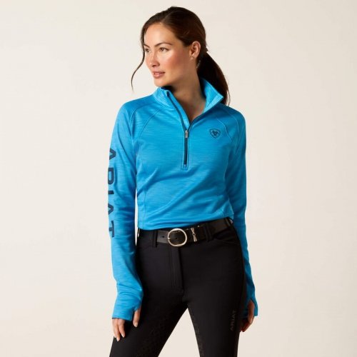 Bluza damska TEK TEAM  1/2 Zip - ARIAT - hawaiian surf