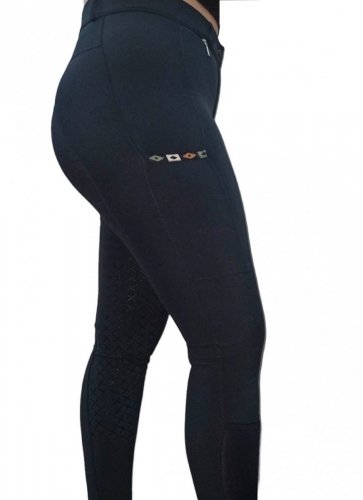 Bryczesy damskie z lejem silikonowym Micro Sport Silicone - KANTRIE - navy