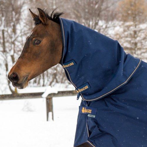 Kołnierz do derki Irish Combi Neck 300g - Bucas - navy/gold