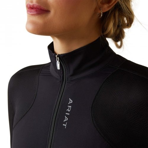 Bluzka damska BREATHE 1/4 ZIP - Ariat - black