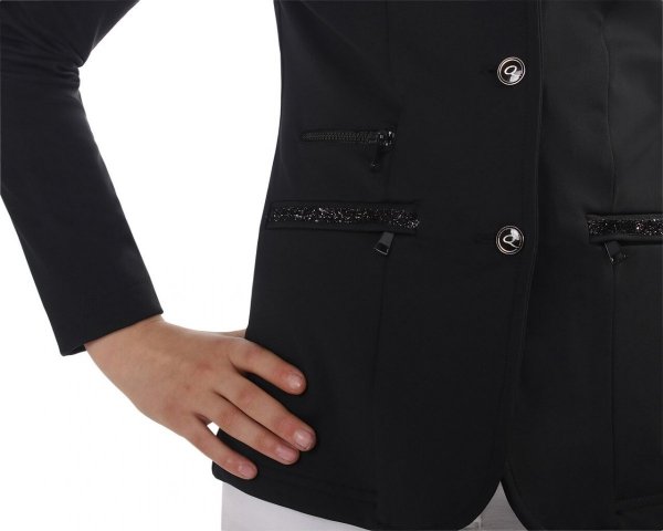Frak jeździecki młodzieżowy Juliet - QHP - black