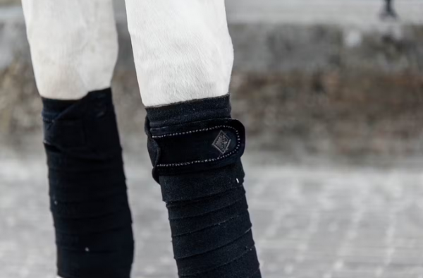 Bandaże polarowe Velvet pearls - black - Kentucky