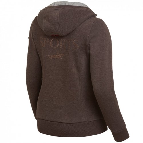 Bluza z kapturem CASSIE damska - Schockemohle - tobacco melange