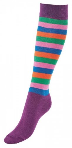 Podkolanówki jeździeckie STRIPES - BUSSE - fioletowy