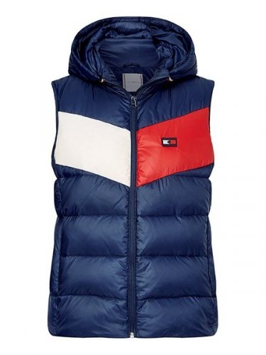 Kamizelka damska DOWN VEST TH STYLE - Tommy Hilfiger Equestrian - desert sky