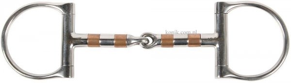 Wędzidło oliwkowe D-Ring z miedzianymi rolkami 13 mm - Harry's Horse