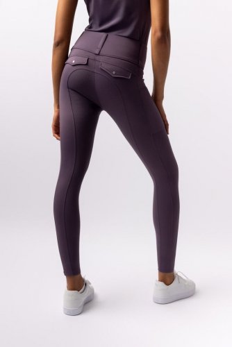 Legginsy ANYA HYBRID -  śliwkowe - HORZE 