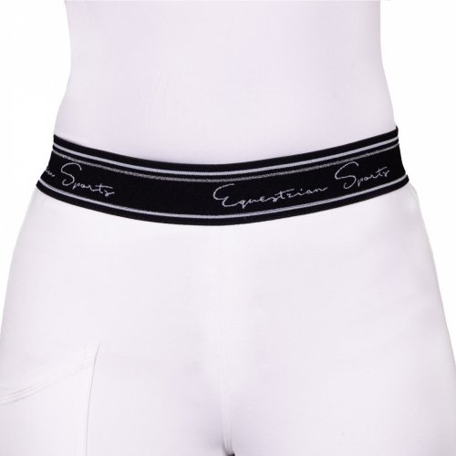 Legginsy jeździeckie damskie EDEN Competition Full Grip - QHP - white