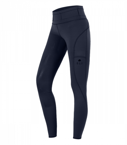 Legginsy jeździeckie damskie z wysokim stanem HANNA ELT - Waldhausen - night blue