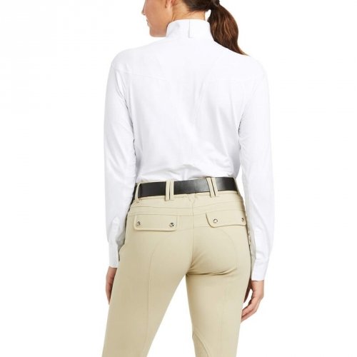 Bluzka konkursowa damska AUBURN LS SHOW SS21 - Ariat - white
