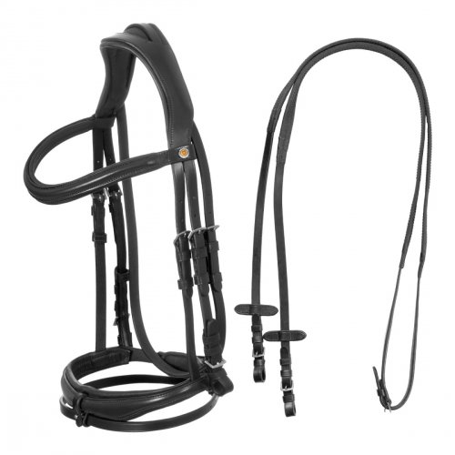 Ogłowie anatomiczne z wodzami Anatomic - EQUESTRO