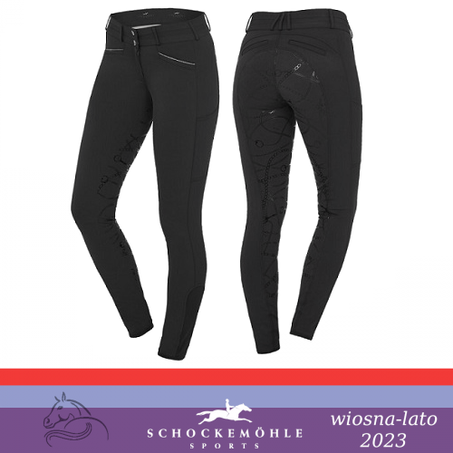 Bryczesy damskie SUMMER HEATHER FS SS23 - Schockemohle - cool black
