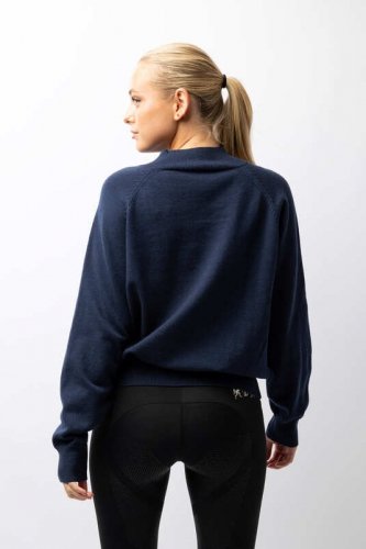 Pulower z mieszanki wełny Faye Woolmix - B//Vertigo - titan navy