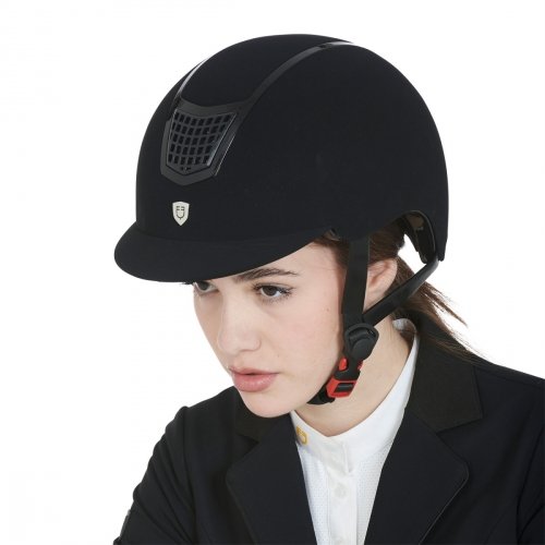 Kask Eclipse Plain Velvet - EQUESTRO - black/black