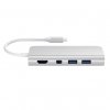 Satechi USB-C Multimedia HUB - Ethernet / USB 3.0 / USB-C PD / HDMI /mini DisplayPort / SD / microSD / Silver (srebrny)