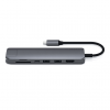 Satechi USB-C Slim Multiport Ethernet HUB - HDMI 4K / USB 3.0 / USB-C(PD) / microSD / SD / Ethernet / Space Gray (gwiezdna szarość)