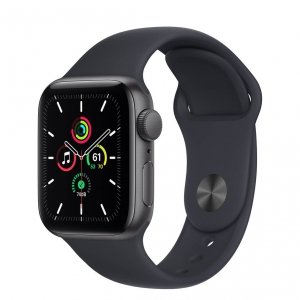 Apple Watch SE 40mm GPS Aluminium w kolorze gwiezdnej szarości z paskiem sportowym w kolorze północy