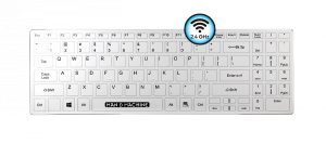 Man&Machine It's Cool Flat Wireless Keyboard - medyczna, dezynfekowalna niskoprofilowa klawiatura bezprzewodowa (biała)