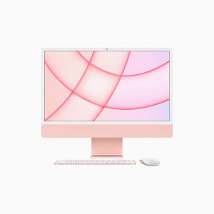 Apple iMac 24 4,5K Retina M1 8-core CPU + 7-core GPU / 8GB / 256GB SSD / Gigabit Ethernet / Różowy (Pink) - 2021