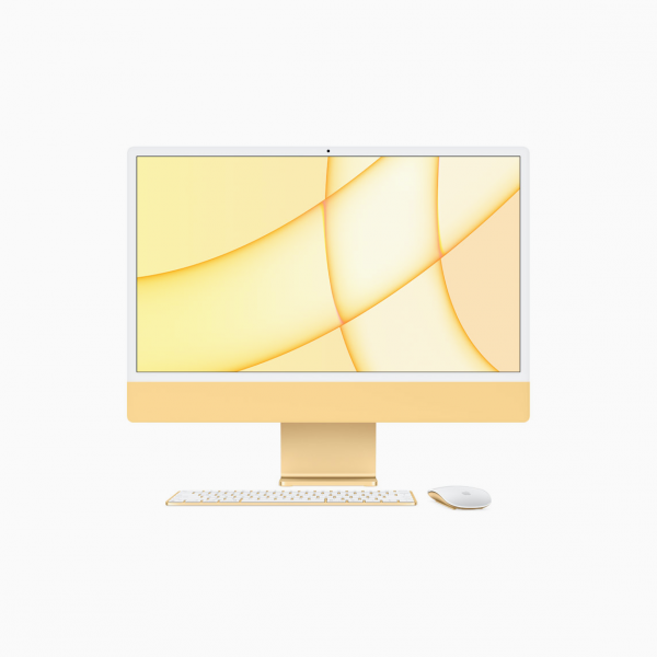 Apple iMac 24&quot; 4,5K Retina M1 8-core CPU + 8-core GPU / 8GB / 512GB SSD / Gigabit Ethernet / Żółty (Yellow) - 2021
