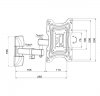 UCHWYT DO TV LCD/LED 10-42 15KG AR-83 ART reg.pion/poziom 26,5cm