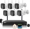 Zestaw monitoringu IP Dahua 6 Kamer WI-FI 5MPx aktywne odtraszanie LED IR do 30m