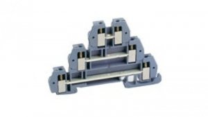Złączka 3 piętrowa 2,5mm2 szara /euro ZUG/ 43504