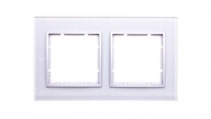 Berker/B.7 Glas Ramka podwójna szkło pozioma szklana aluminium złoty 10126414