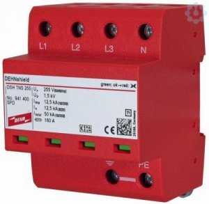 DEHNSHIELD DSH 255 OGRANICZNIK PRZEPIĘĆ T1+T2 B+C 4P 4M 12.5/50KA 1.5KV TNS