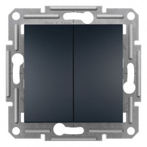 Schneider Electric Asfora, łącznik świecznikowy, bez ramki, zaciski śrubowe, antracyt, EPH0300371