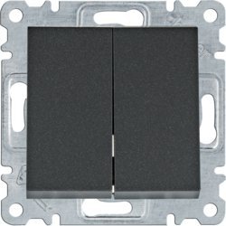 LUMINA SOUL/ INTENSE/ PASSION MODUŁ CZARNY ŁĄCZNIK SERYJNY 2X ZACISKI SPRĘŻYNOWE 10AX 250V