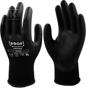 RĘKAWICE  PU LIGHTGRIP CZARNE 10 PAR 1