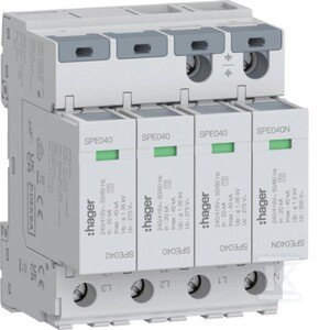 SPD OGR. PRZEP. T2 4P 4+1 TN-S IN20KA