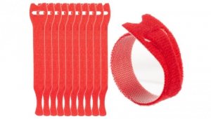 Opaski rzepowe 20x125 BTB Straps czerwone /opakowanie 10szt./