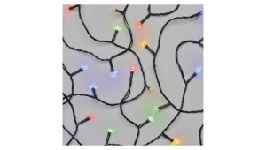 Lampki choinkowe 180LED 18m multikolor, zielony przewód, 8 programów, IP44 D4AM09
