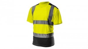 T-shirt ostrzegawczy, ciemny dół, żółty, rozmiar XXL 81-730-XXL