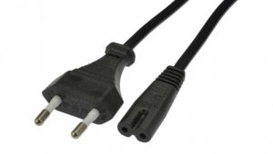 Kabel zasilający 230V 2,5A audio 3m czarny