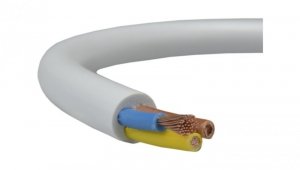 Przewód prądowy H05VV-F / OWY 500V 3x4 warsztatowy biały linka Elektrokabel /100m/