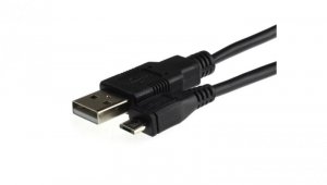 Kabel USB 2.0 A / micro-B (wtyk / wtyk) czarny 1,5-1,8m