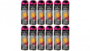 Farba geodezyjna do znakowania spray różowa 12 sztuk SOPPEC Fluo T.P.
