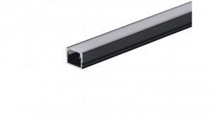 Profil led Standard 3m czarny z osłoną mleczną MLF