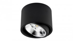 Oprawa Natynkowa Halogenowa SPOT TUBA Ruchoma GU10 AR111 Okrągła Czarna 100mm TELES LUMILED