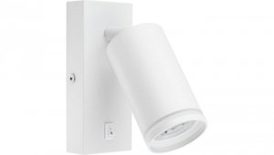 Lampa ścienna Kinkiet GU10 RING z włącznikiem biały