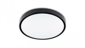 Plafon LED Lampa Sufitowa Natynkowa Łazienkowa 13W 4000K IP44 z Czujnikiem Ruchu ZOE LX Czarna 30cm