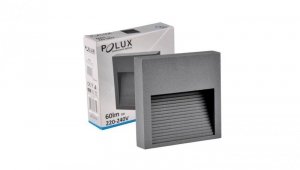 Lampa oprawa schodowa natynkowa LED ogrodowa 3W 60lm IP44 4000K szara kwadrat Q9 GOLDLUX