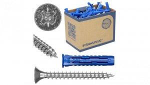 Kołki rozporowe uniwersalne 4ALL 6x30 z wkrętem z łbem stożkowym 4,5x40 50szt. RAWLPLUG
