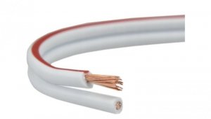 Przewód głośnikowy SMYp 2x0,5 biały CU miedź Elektrokabel 100m