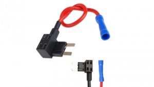 Adapter BYPASS bezpiecznika samochodowego MINI 20A z kablem 12cm AMIO