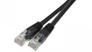 Patchcord UTP kat.6 kabel sieciowy LAN 2x RJ45 linka czarny 7,5m